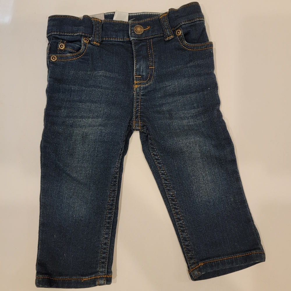 Carters Size 9 months jegging blue jeans pants baby infant straight leg legging